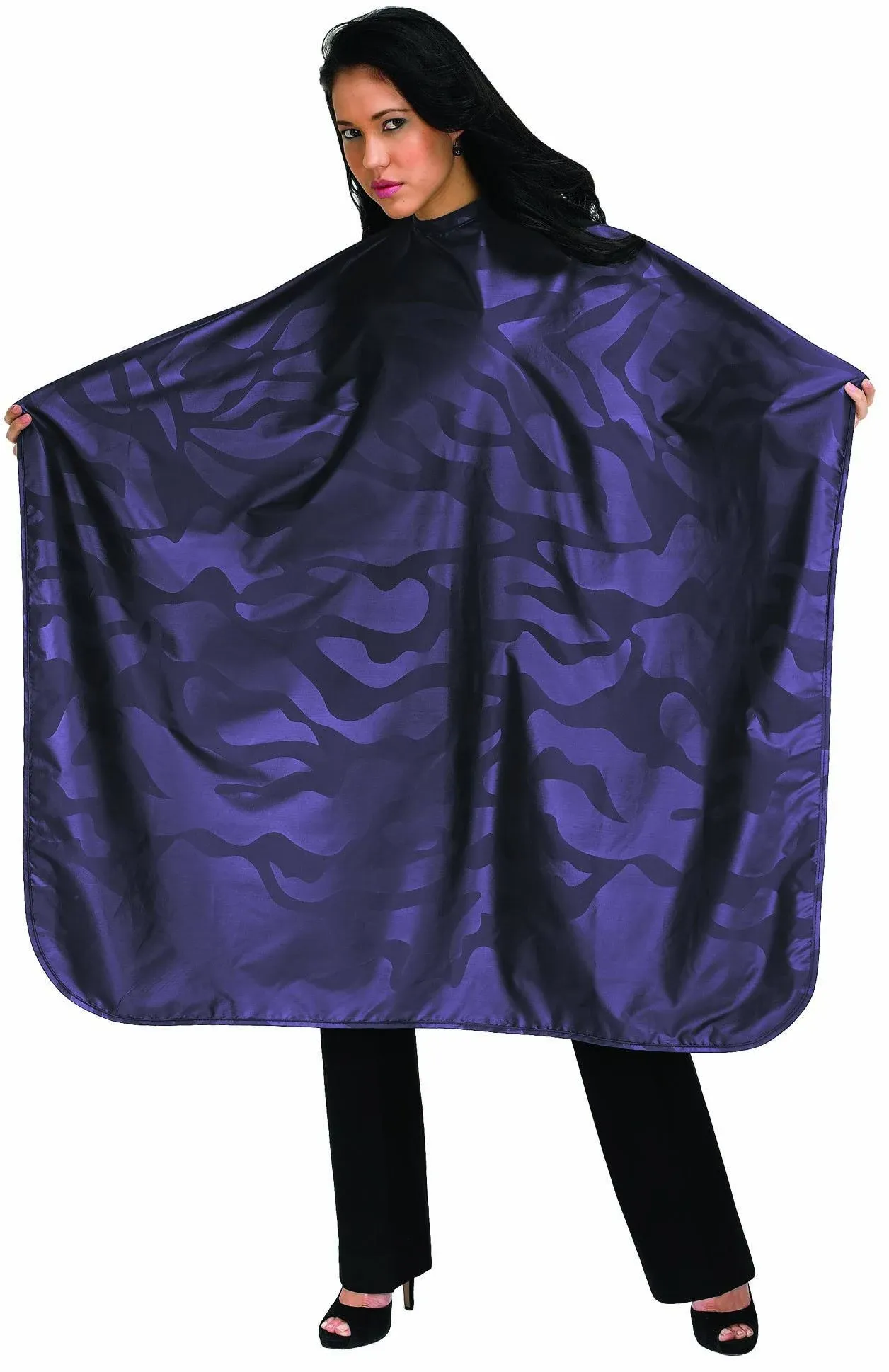 Betty Dain Bleach-proof All Purpose Styling Cape, Material Defends Against Bleach Stains, Color Proof, Chemical Proof, Waterproof, Lightweight Embossed Nylon, Black