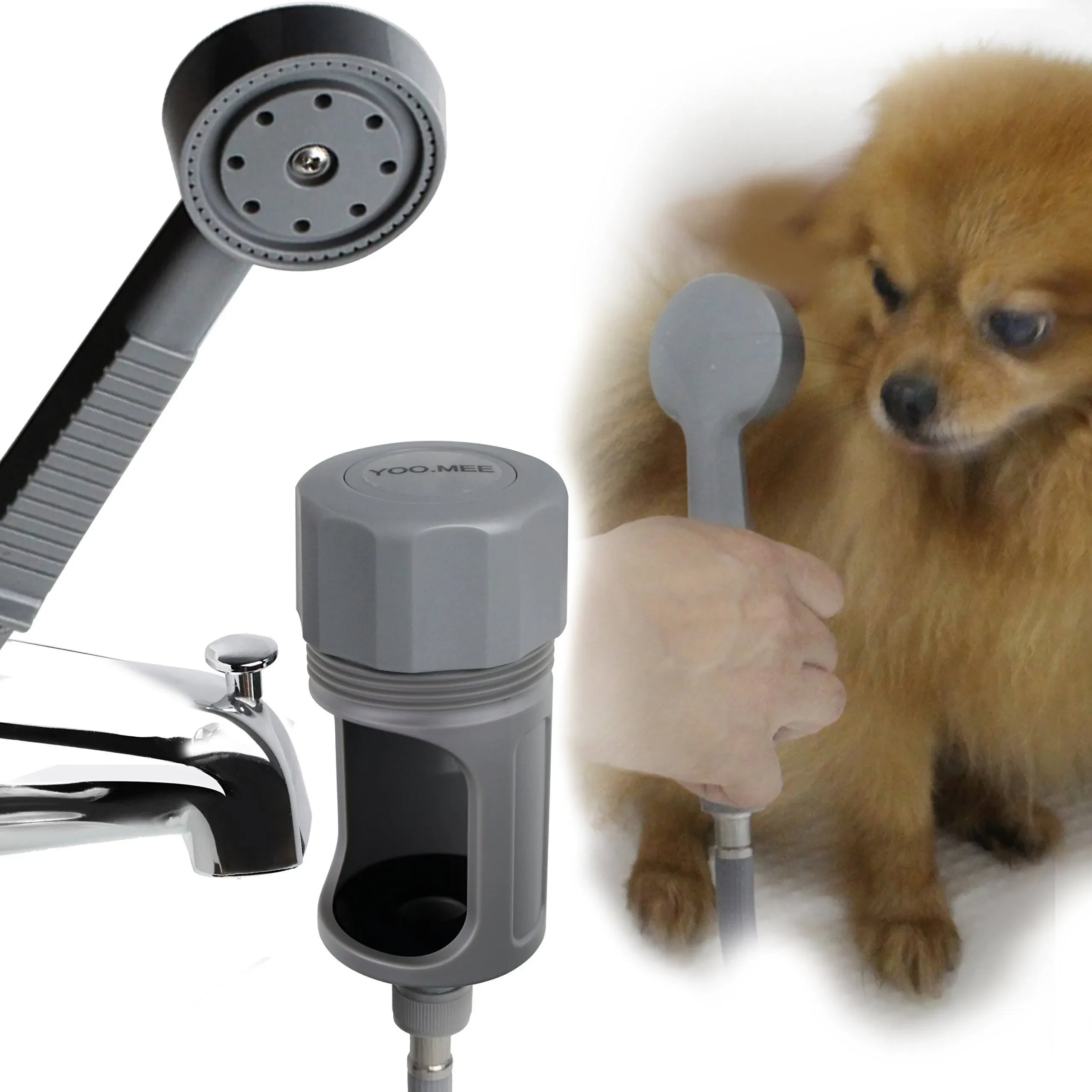 Pets Shower Attachment Quick Connect on Tub Spout W/ Front Diverter Ideal For...