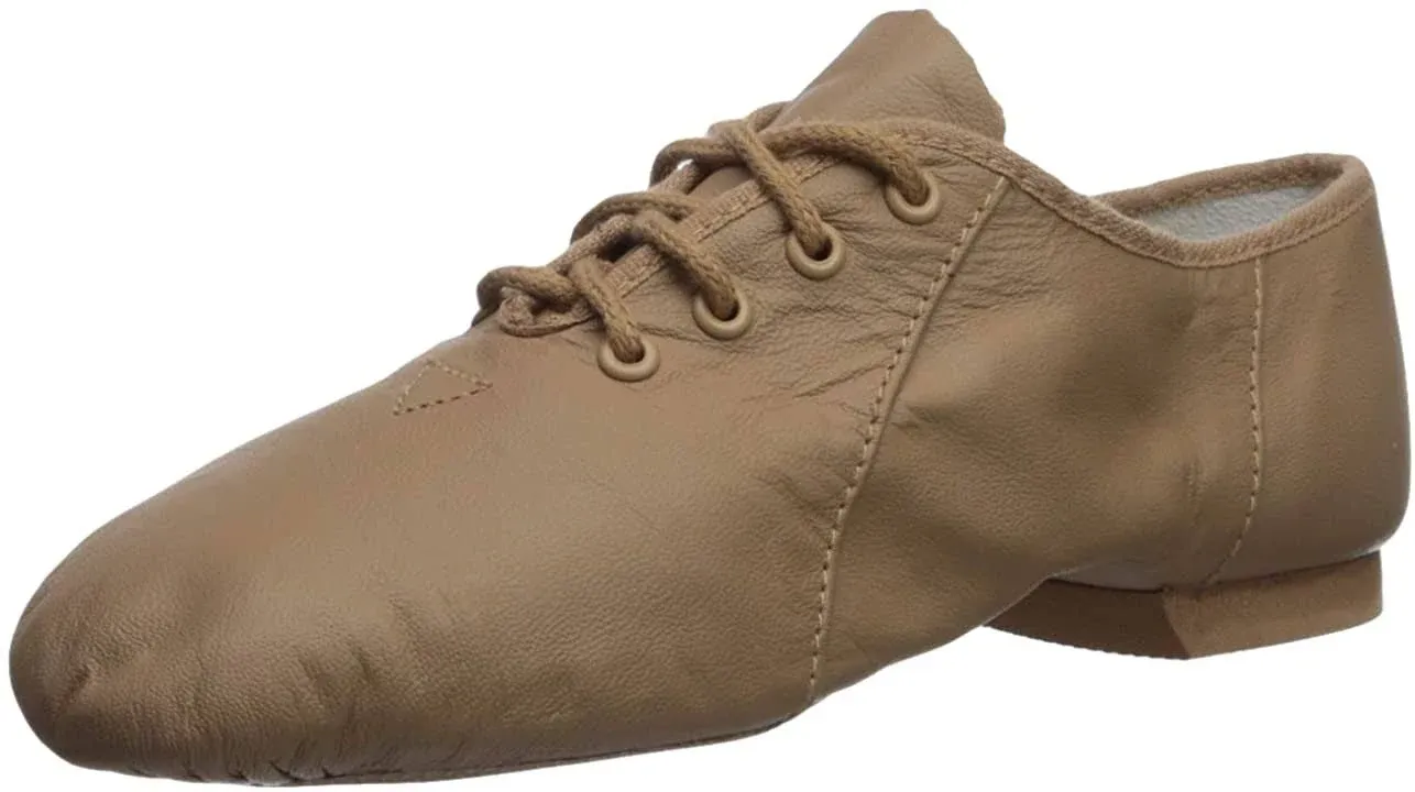 Bloch S0405G Tan Child 10M (fits size 9.5) Leather Lace Up JazzSoft Dance Shoes