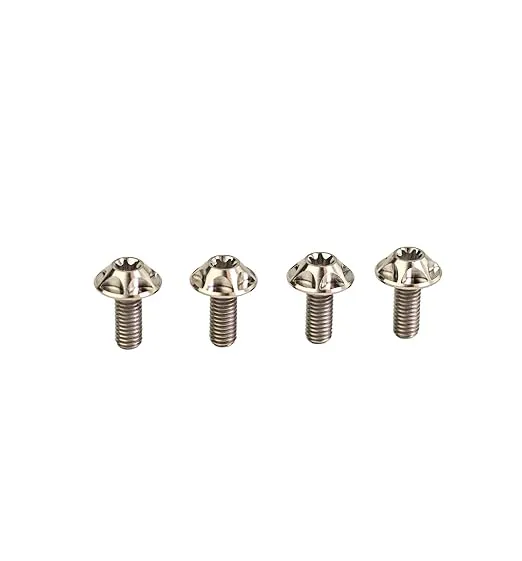 SILCA Titanium Water Bottle cage Screws | Set of 4 | Custom Wide Button Head T25