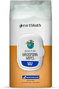 Earthbath Grooming Wipes 100 Count / Oatmeal & Aloe