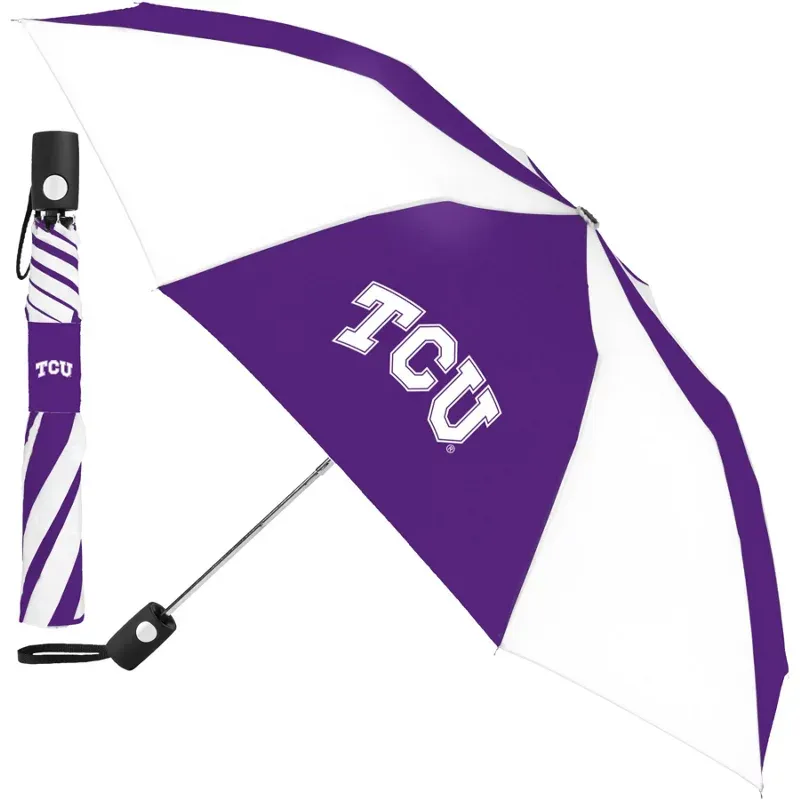 WinCraft Texas Christian University Auto Folding Umbrella - NCAA Novelty at Academy Sports