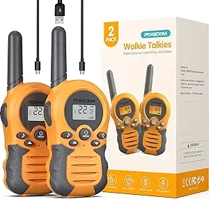 FOREDOM T388A Walkie Talkies for Kids, Kids 2-Way Radio Long Range for Boys & Girls, 2 Pack