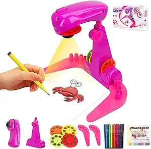 Kids Projection Drawing Sketcher,Intel<wbr/>ligent Drawing Projector Toy Machine with 