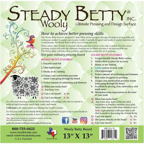 Steady Betty Wooly Betty 13in x 13in