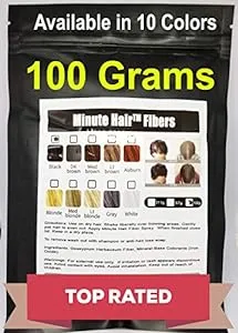 Hair Building Fibers 100 Grams (3.5 oz) Minute Hair Refill Hair Loss Concealer That You Can Use for Your Bottles From Competitors Like Toppik, Xfusion (Black)