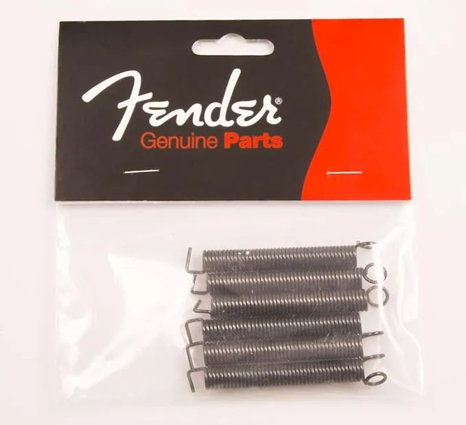 Fender Tremolo Tension Springs for Electric Guitar, Pack of 6 - Black