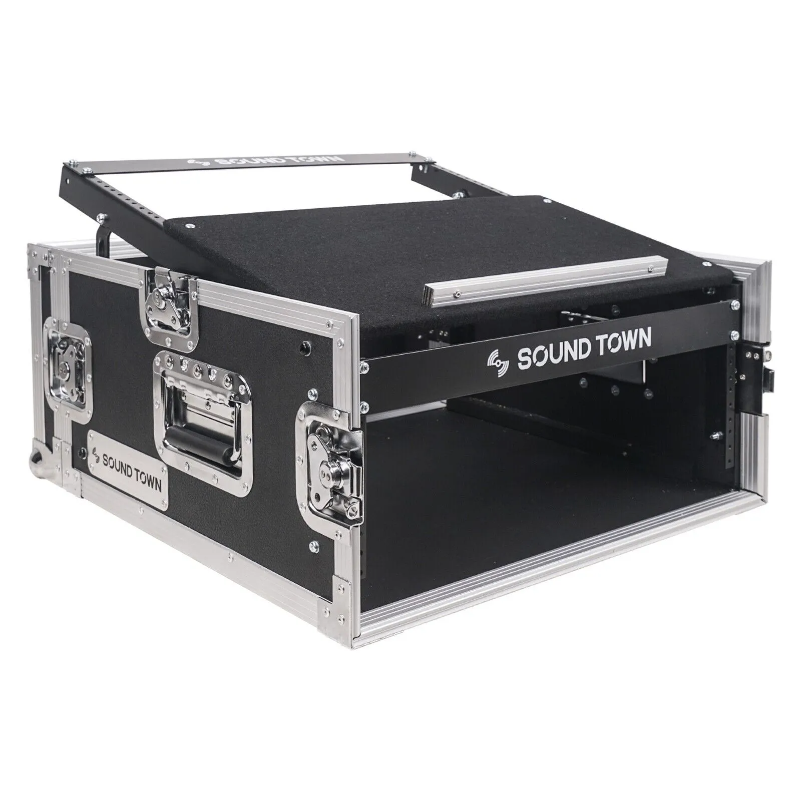 Sound Town 4-Space PA/DJ Pro Audio Rack/Road Case