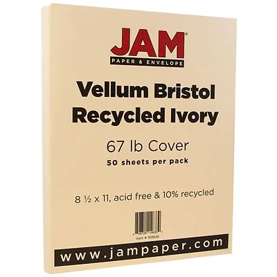 JAM Paper Vellum Bristol Cardstock 11