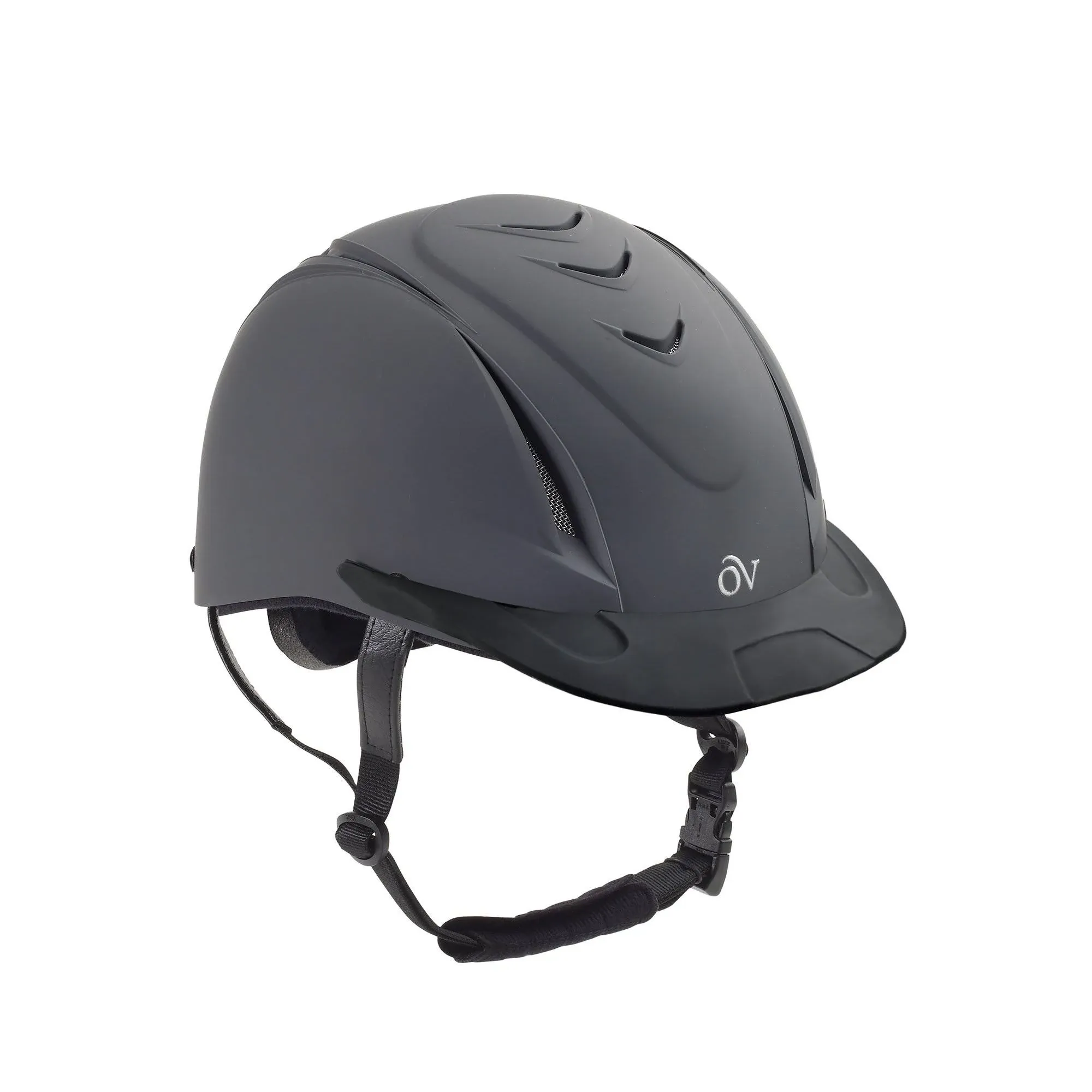 OVATION Adult Unisex Deluxe Schooler Riding Helmet, Color: Dark Grey, Size: M/L (467566DKGRYM/LG)