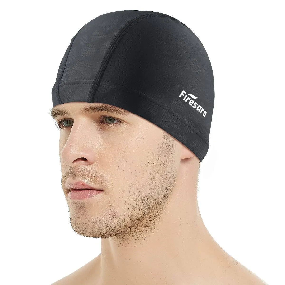 Firesara Fabric Swim Cap, High Elasticity Swimming Cap Keeps Hair Clean ...