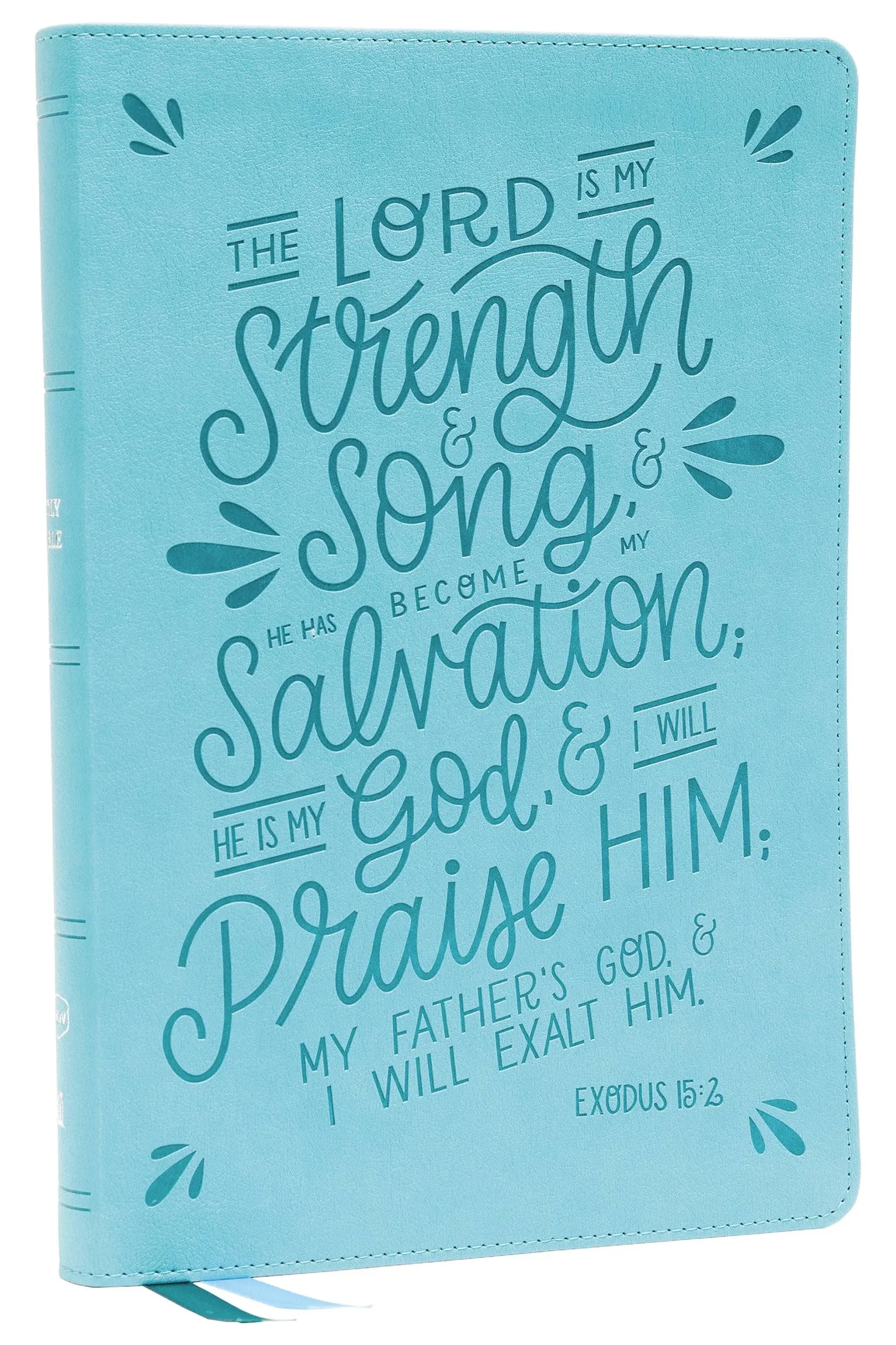 NKJV Thinline Bible, Verse Art Cover Collection, Red Letter, Comfort Print [Teal ...