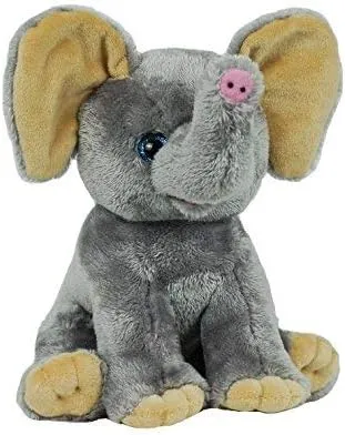 Record Your Own Plush 8 Inch Gray Elephant - Ready 2 Love in a Few Easy Steps