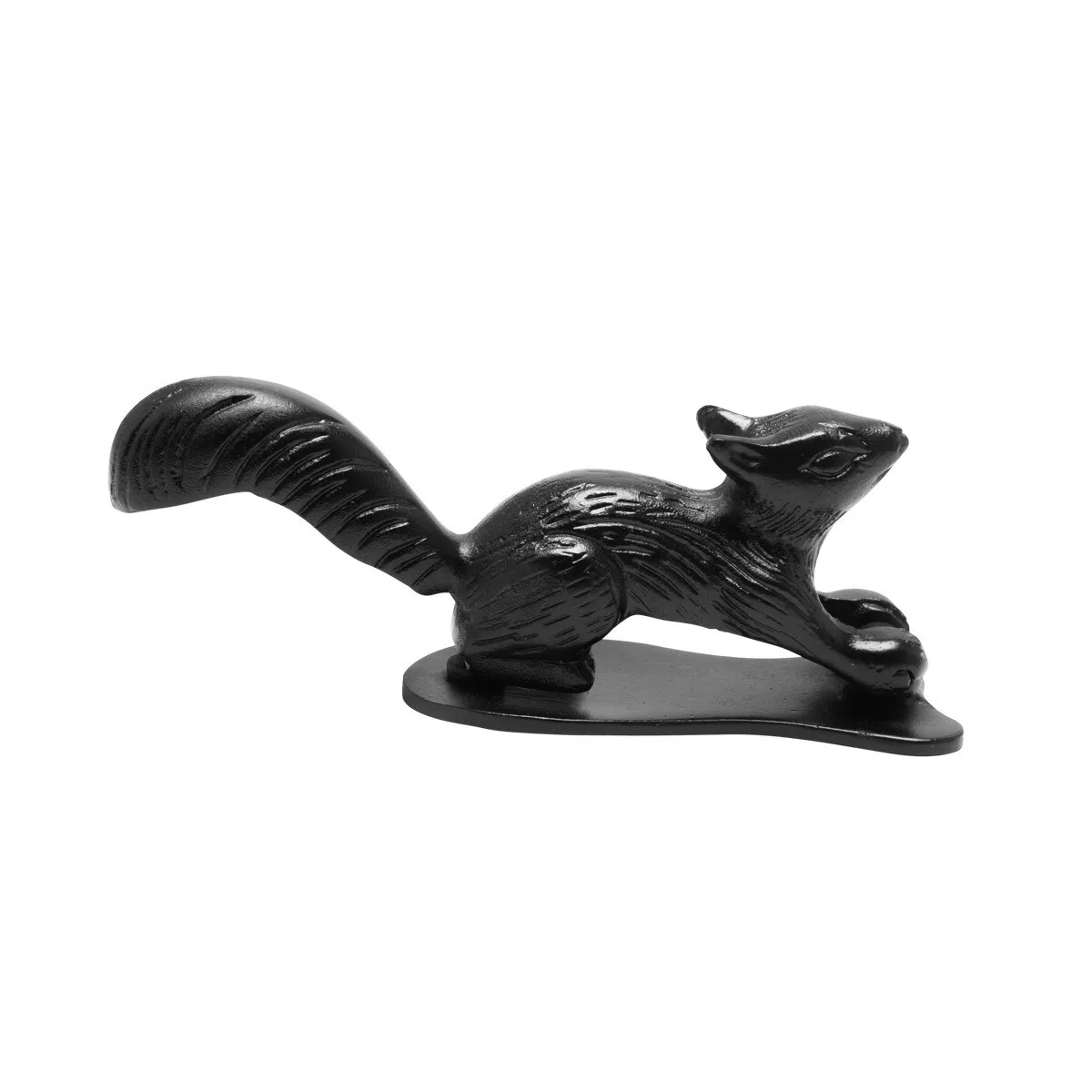 Renovators Supply Manufacturing Door Knockers for Front Door 6.75 in. Black Cast Iron Squirrel Shaped Door Knocker with Mounting Hardware