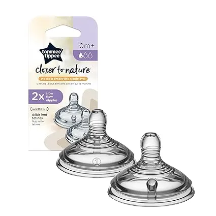 Tommee Tippee Closer to Nature Bottle Nipples, Slow Flow - 2 count