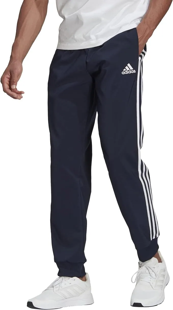 adidas Men's Aeroready Essentials Tapered Cuff Woven 3-Stripes Pants