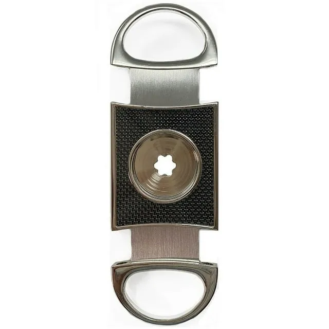 Cigar Boulevard PERFECT CIGAR CUTTER STAR Silver-Black Carbon Fiber. Lifetime Gu