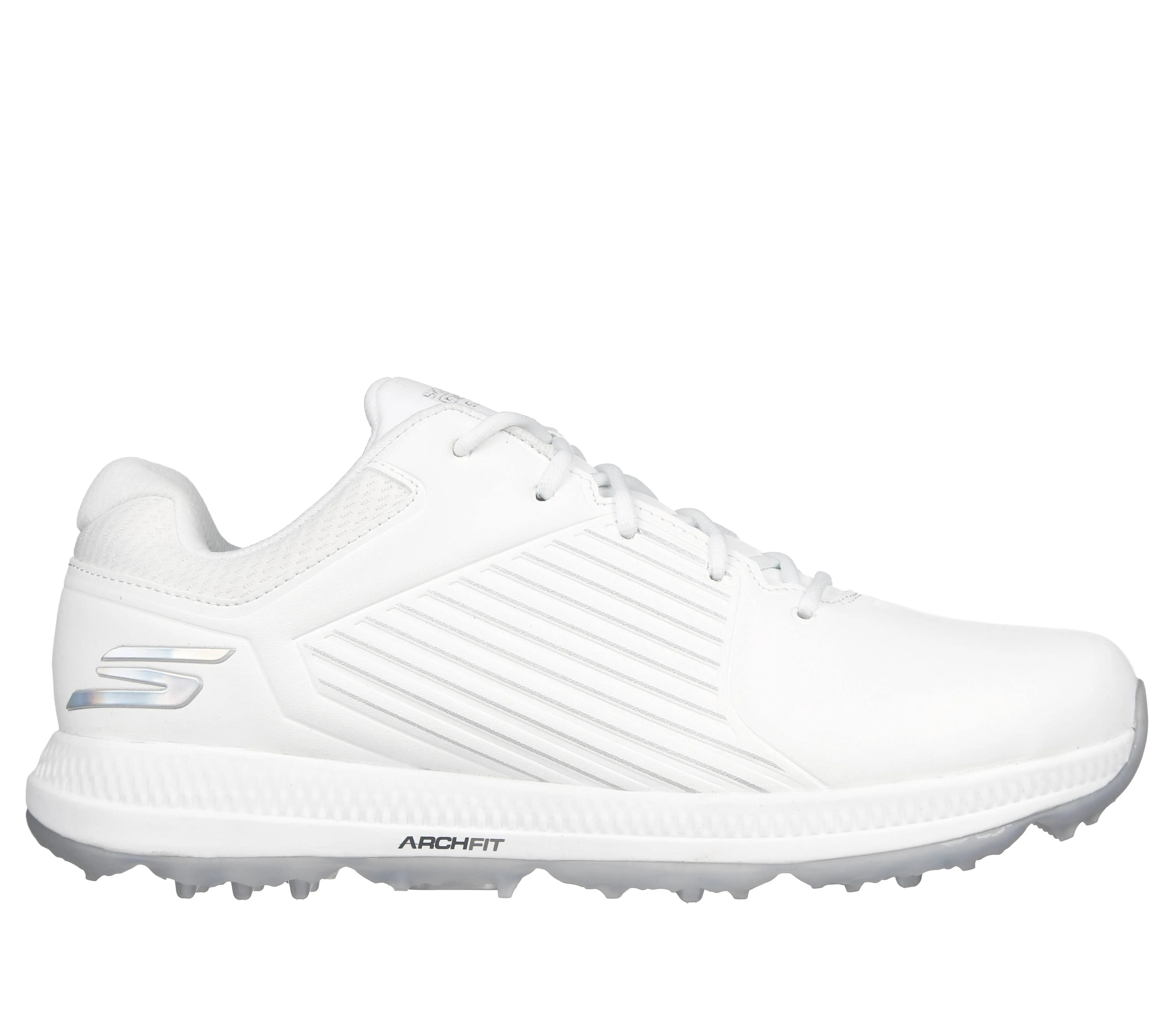 Skechers Women's Arch Fit Go Golf Elite 5-GF Spikeless Golf Shoes 3203631 - 11 Medium White Silver