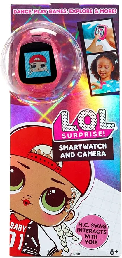 LOL Surprise Smartwatch and Camera for Kids with Video - Fun Game Activities, Learning Apps, Fashionable Accessory, Fun Sound Effects, 100+ Expressions, and Reactions | for Kids Ages 6 Years Above