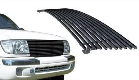 APS Premium Stainless Steel Black 8x6 Horizontal Billet Grille Insert Compatible with Toyota Tacoma 2WD 1997-1997 & 98-00 Tacoma Main Upper N19-J36458T