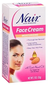 Nair Hair Remover Face Cream Moisturizing  2 oz By Nairns