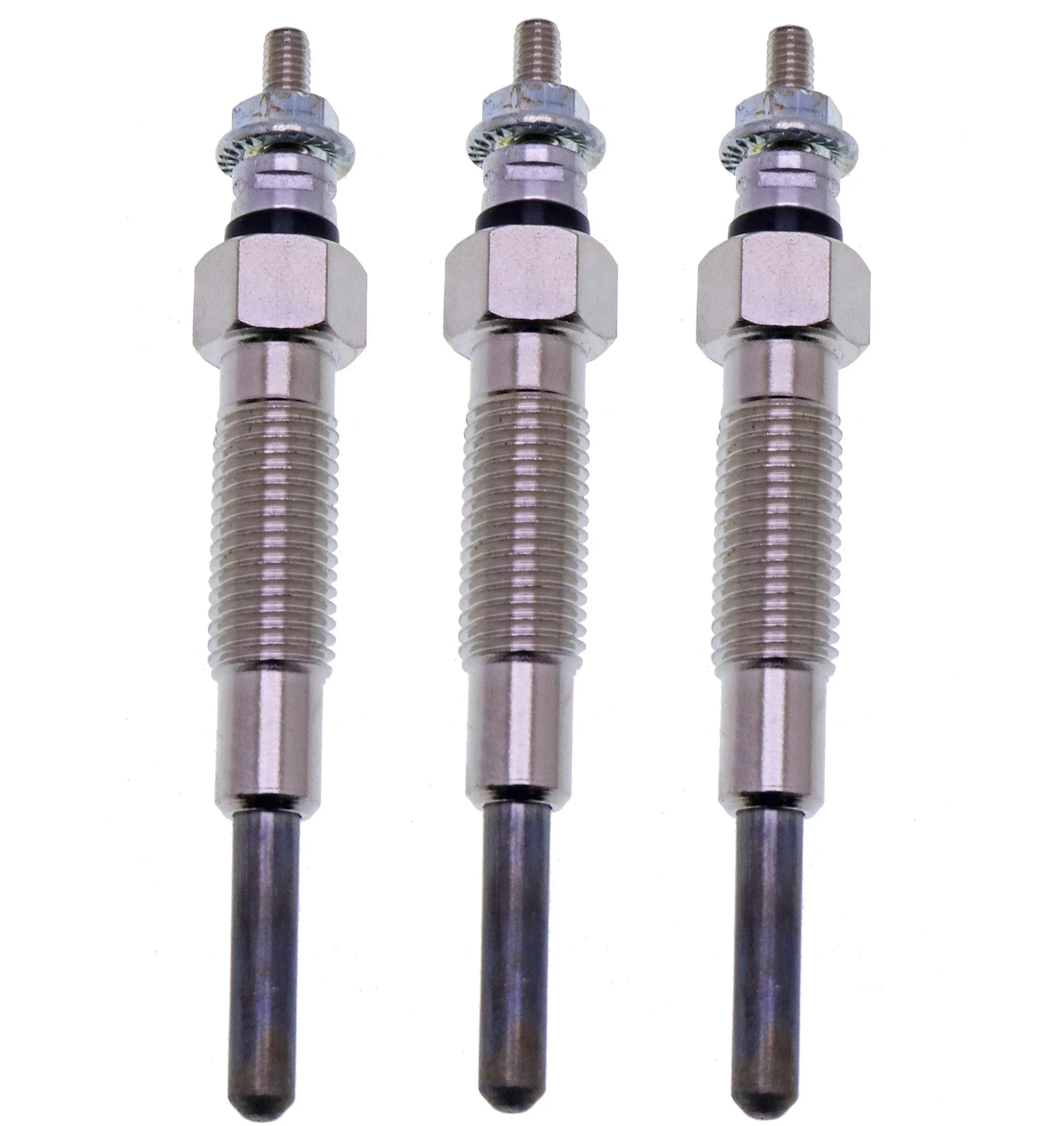 JEENDA 3PCS Glow Plug 32A66-03102 32A66-03101 32A66-03100 for Mitsubishi S4S Engine Forklift Excavators Skid