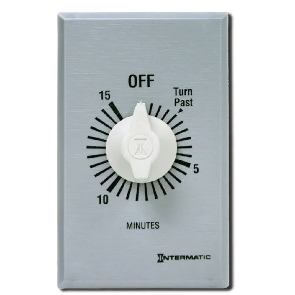 Intermatic SW15MK Timer, 20 A, 125 V, 15 min Time Setting, Gray