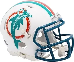 Miami Dolphins Helmet Riddell Replica Mini Speed Style 1980-1996 T/B