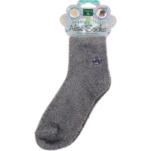 Earth Therapeutics Infused Socks - Reduces Stress & Promotes Relaxation - Grey - Pair