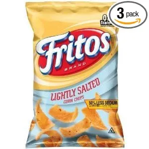Fritos Lightly Salted Corn Chips 10.5oz Bags (Pack of 3)