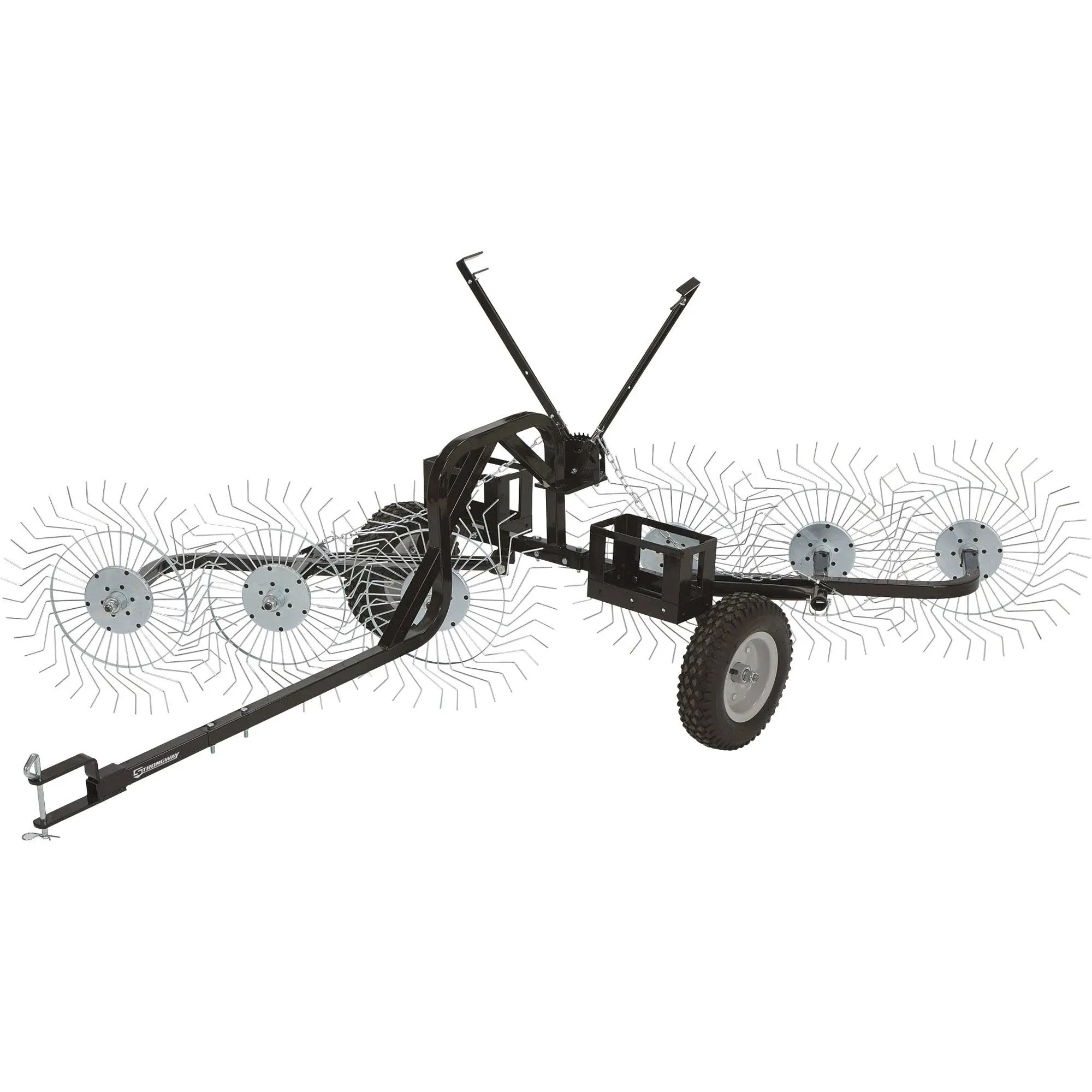 Strongway 49164 Inline Acreage Rake - 55 inch, 6 Tine Reels