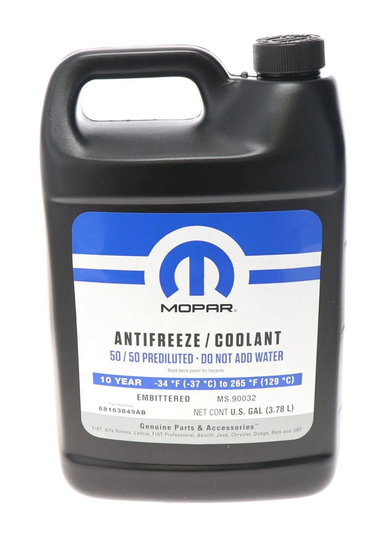 New Genuine Mopar Coolant Antifreeze US (2012-2023) OE 68163849AB