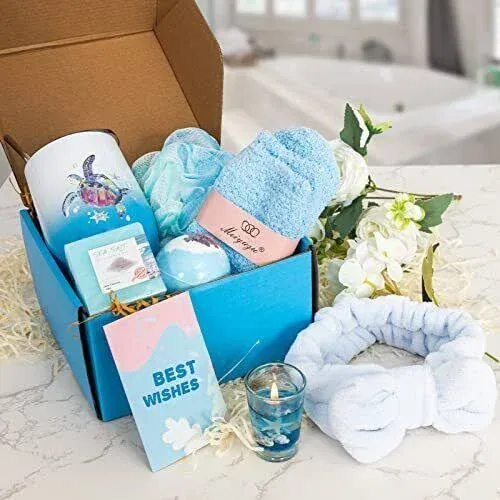 Self Care Package for Women, Thinking of You Unique Birthday Gifts, Ocean 