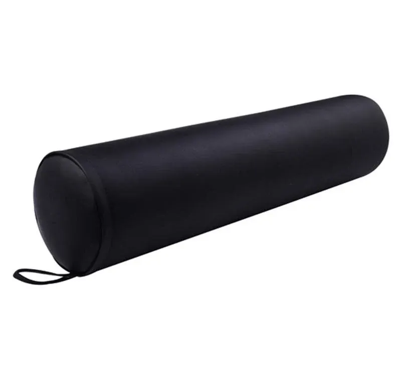 Full Round Massage Bolster Pillow Black - 25 x 6 in.