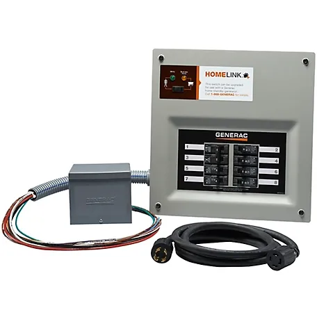 Generac Homelink Manual Transfer Switch 30 amp 6-8 circuit kit