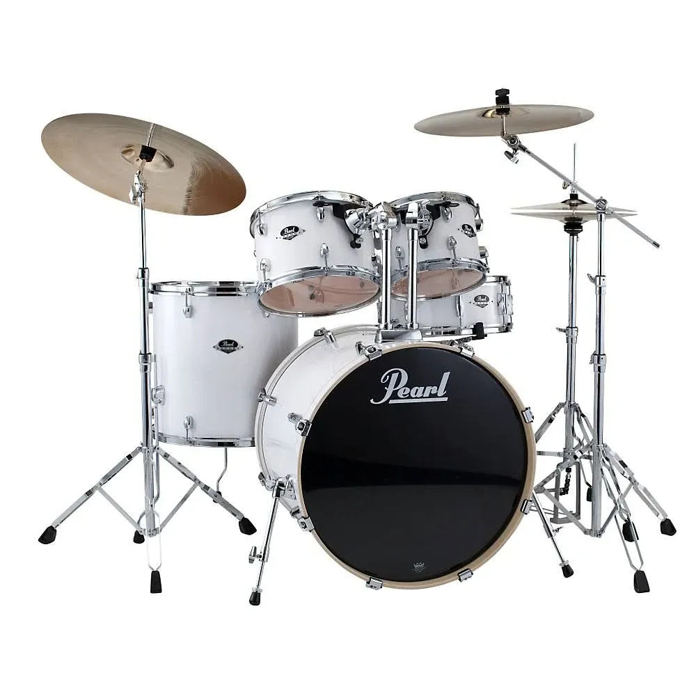 Pearl Export Standard 5-Piece Drum Set with Hardware Pure White