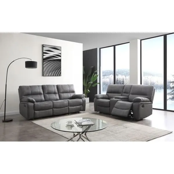 Betsy Furniture 2 Piece Microfiber Reclining Living Room Set, Sofa and Loveseat