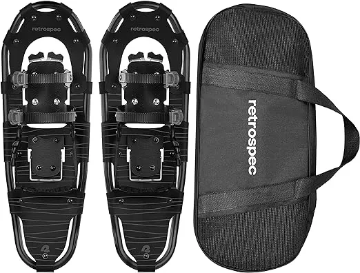 Retrospec Drifter Snowshoe for Men & Women - Aluminum Frames & a Double-Rachet Binding System - Lightweight All Terrain Snow Shoes