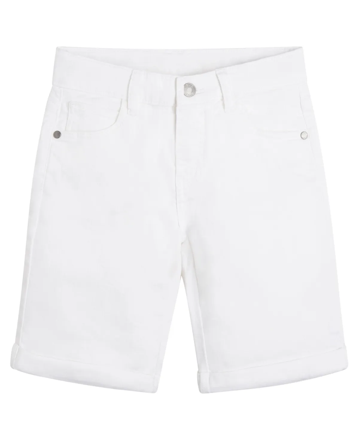 Guess Big Boys Organic Stretch Bull Denim 5 Pocket Jean Shorts - White