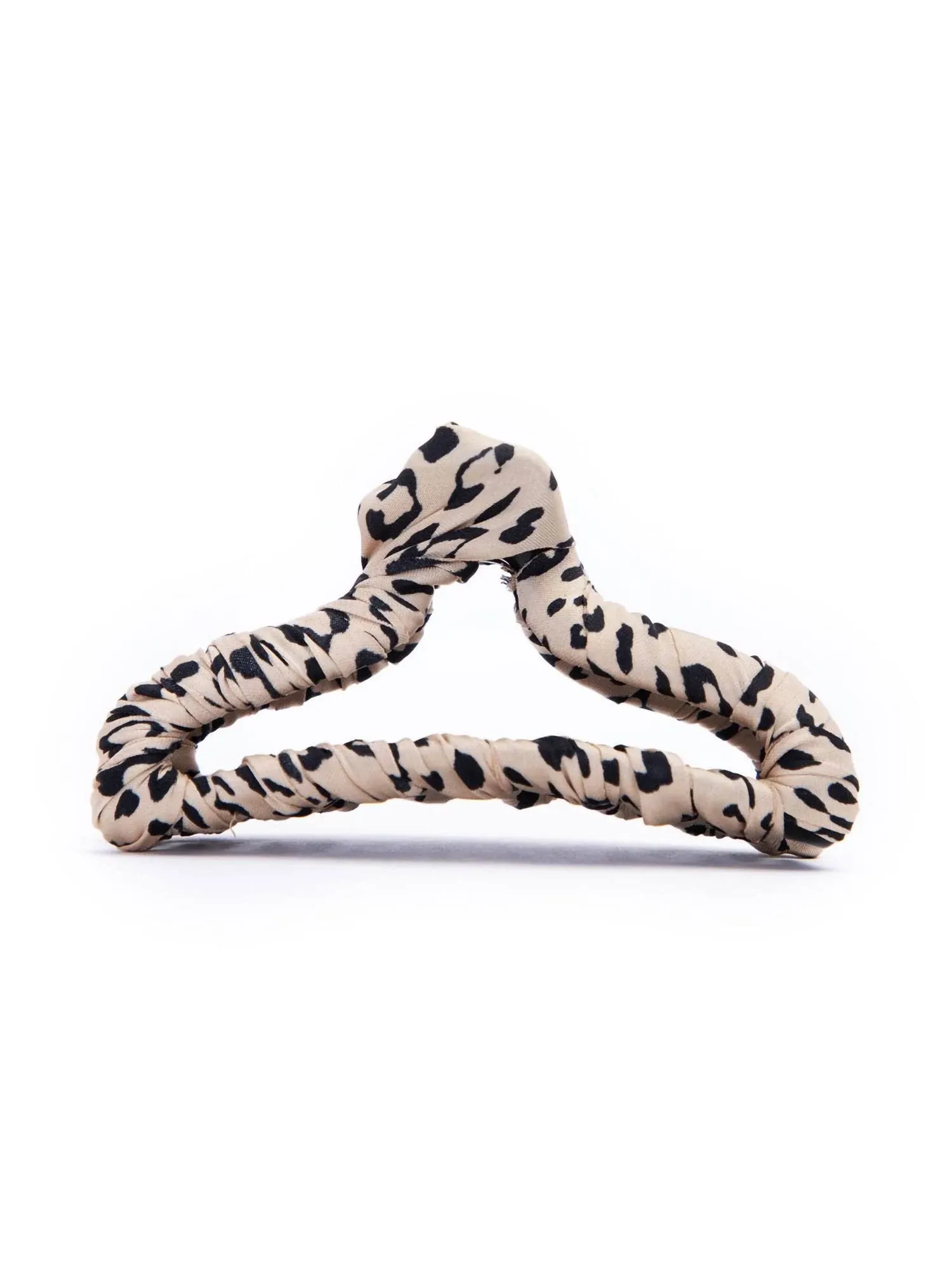 Kitsch Satin Wrapped Leopard Claw Clip