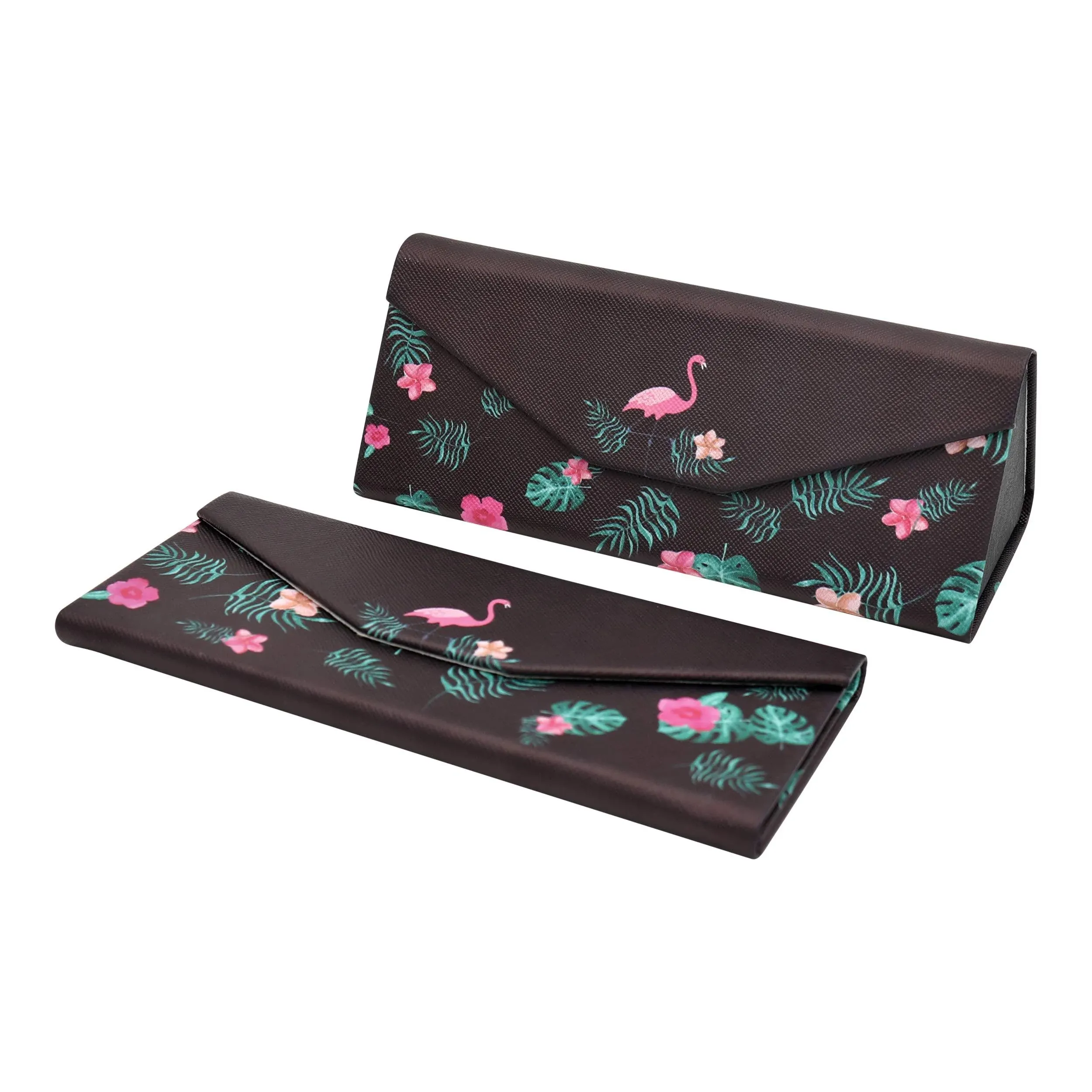 Real Sic Animal Magnetic Folding Leather Feel Hard Glasses Case Flamingo, Size: One Size