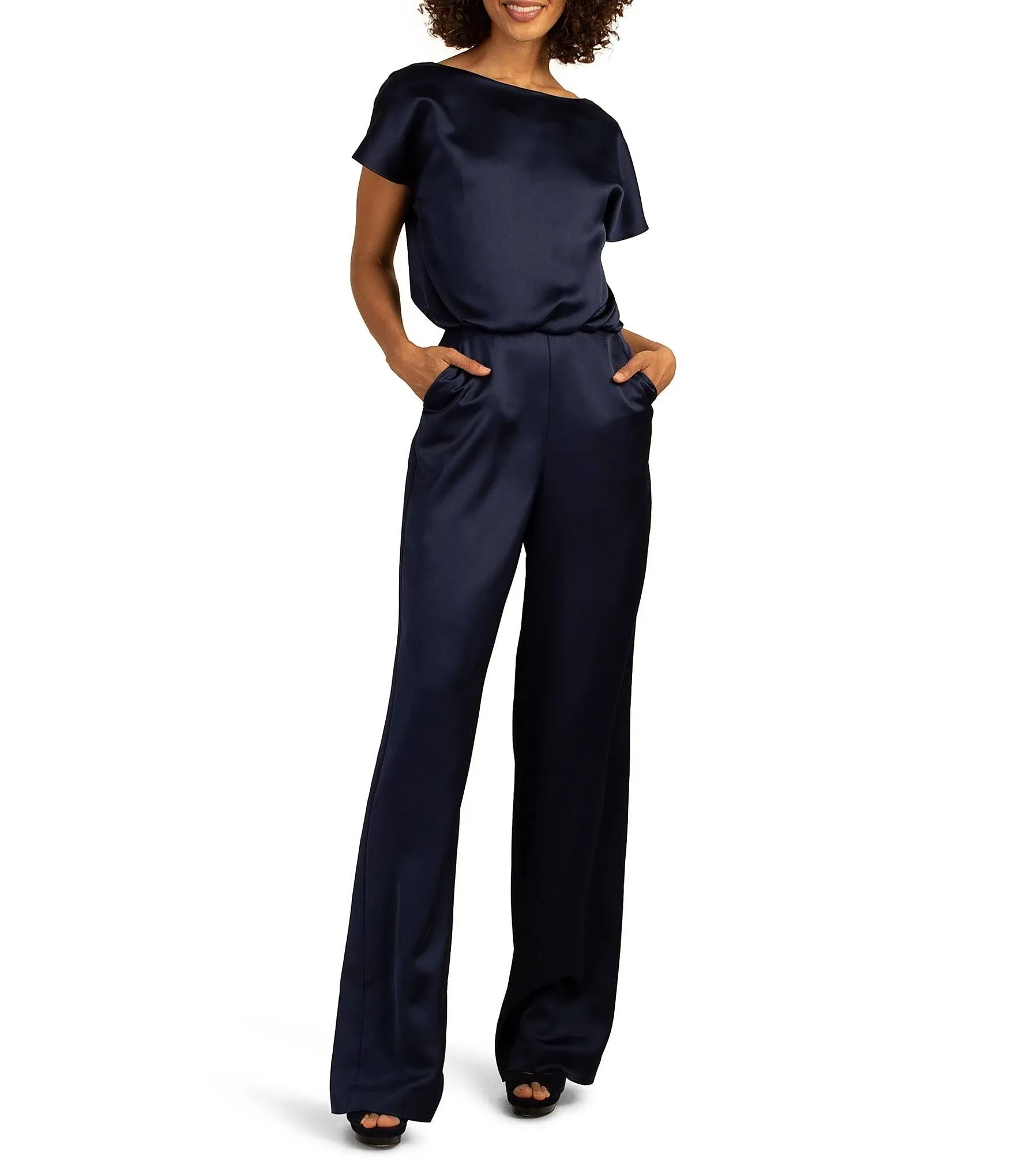 Trina Turk womens Satin Jumpsuit