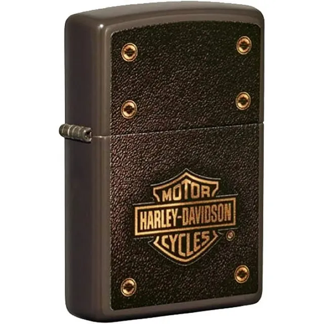 Zippo Saddle Bag Design Lighter Brown Harley Davidson