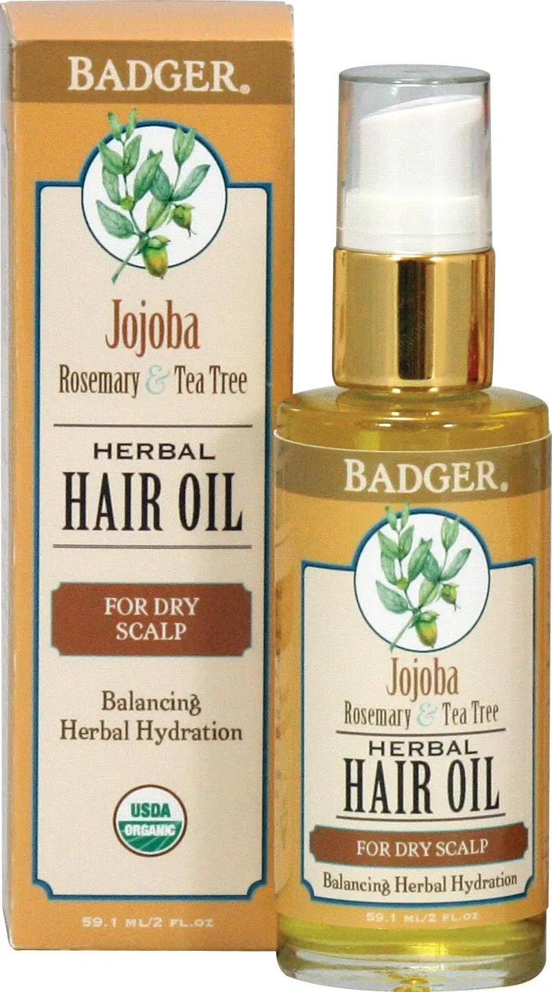 Badger Balm Jojoba Hair Oil, 59.1 ml