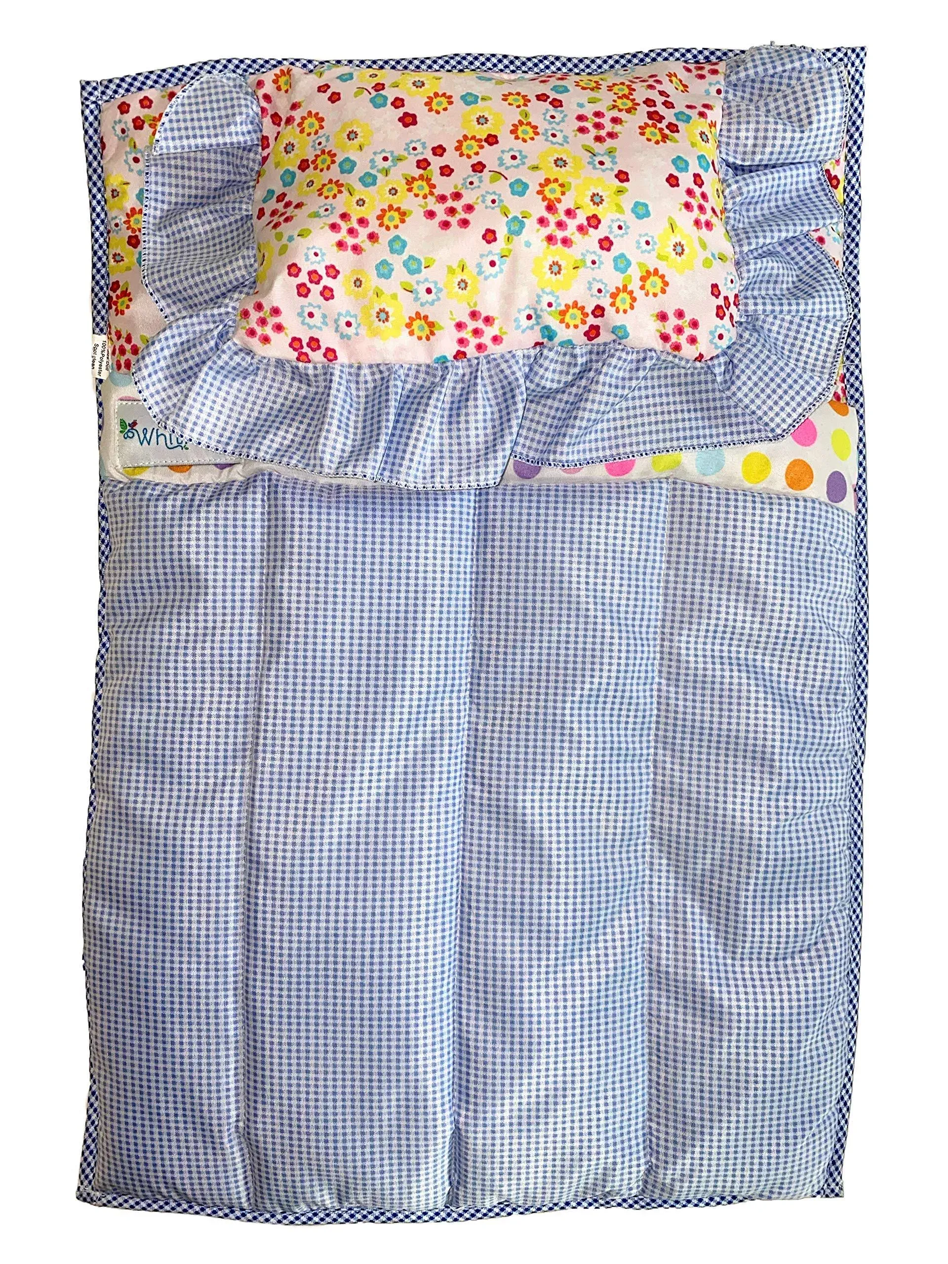 Baby Doll Blanket and Baby Doll Pillow for Baby Doll Bedding Set | Doll Bed Pillow, Doll Quilt | Bedding and Pillow for American Girl Doll | Baby Doll Blankets and Accessories