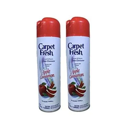 Carpet Fresh No-Vacuum Carpet Cleaner Aerosol, Apple Cinnamon, 10.5 Ounce (Pack of 2)