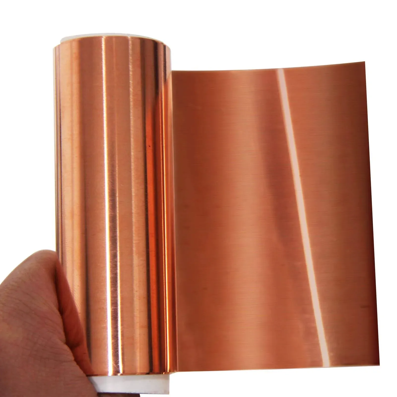 99.99% Pure Copper Foil, 0.004''x4''x79''(0.1MM x 0.1M x 2M) Bendable Soft Copper Sheet, Thin Copper Sheet Sealed Package