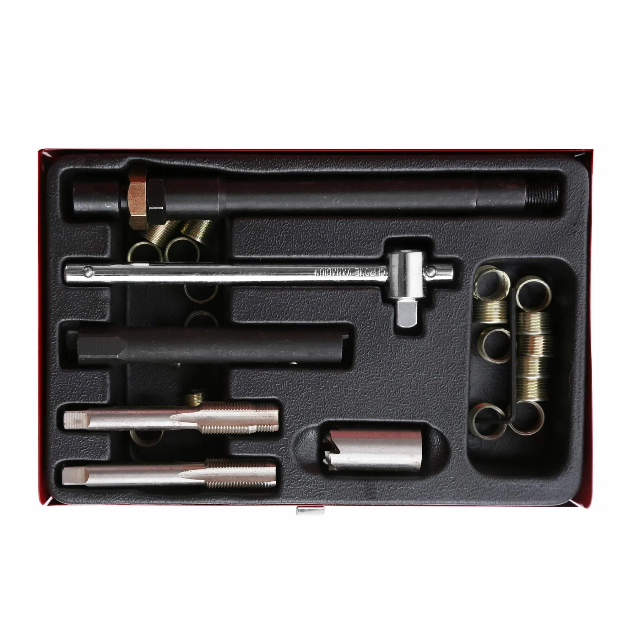 Wintools 26pc Spark Plug Thread Repair Kit M14 x 1.25 with Metal Case