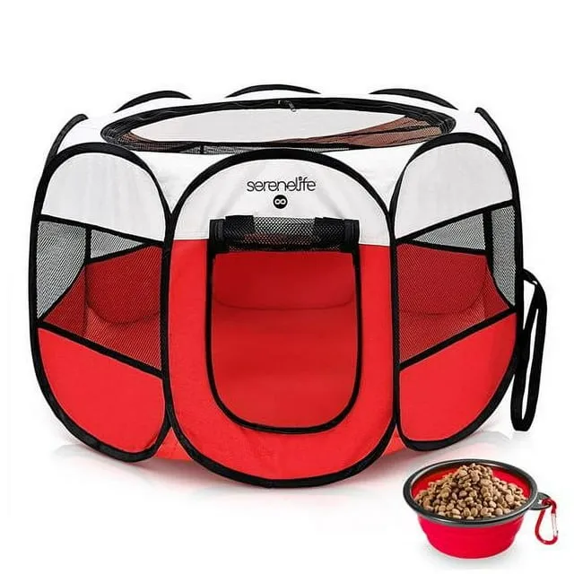 SereneLife Portable Foldable Dog & Cat Tent