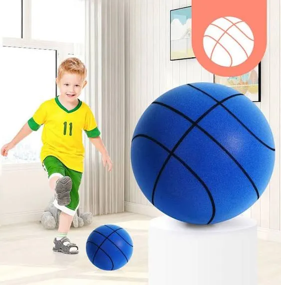 Silent Basketball, Foam Basketball Indoor Training Ball, Uncoated High-Density Foam Ball Low Noise Basketball Training for Various Indoor Activities